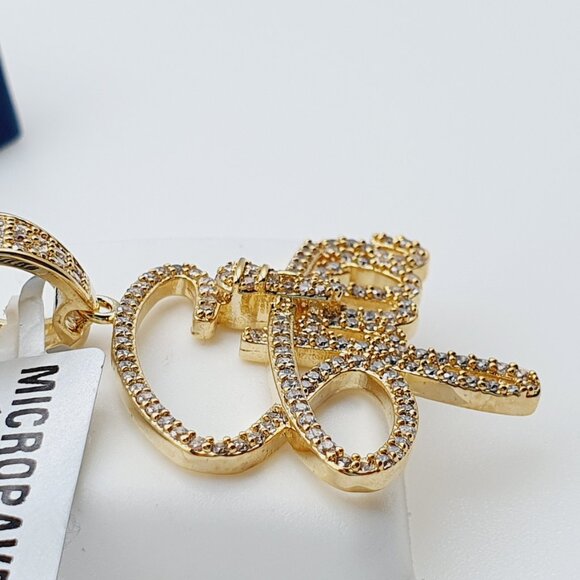 "14K Gold Plated Cubic Zircon Pendant, INUS1BR097 - Picture 2 of 10